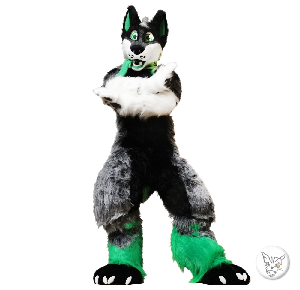 #FurRCluB #Grayish_Green_Dog_Fursuit #Manufacture #Tail