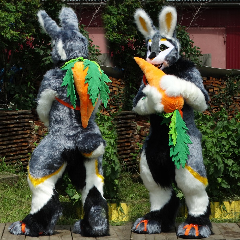 #furr_club #fursuit #KDub-The-Hare #carrot/backpack