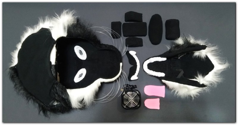 Mask of fursuit completely disassembled #Leopard_project-fursuit #furr_club #fursuit