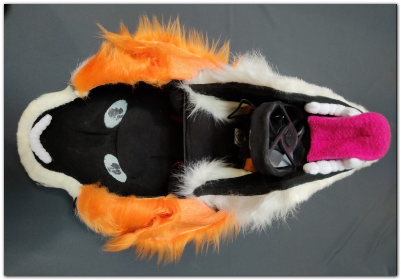 Mask of fursuit in the open position #Tiger_project-fursuit #furr_club #fursuit