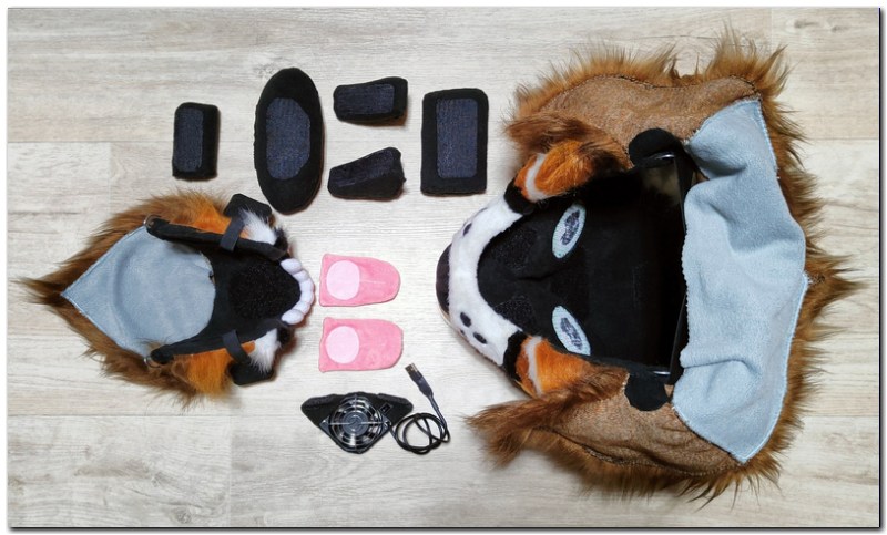Mask of fursuit completely disassembled #Red Panda II fursuit_project-fursuit #furr_club #fursuit