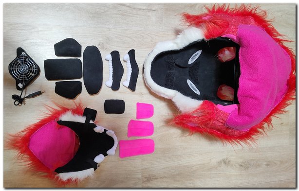 Mask of fursuit completely disassembled #Dog fursuit_project-fursuit #furr_club #fursuit