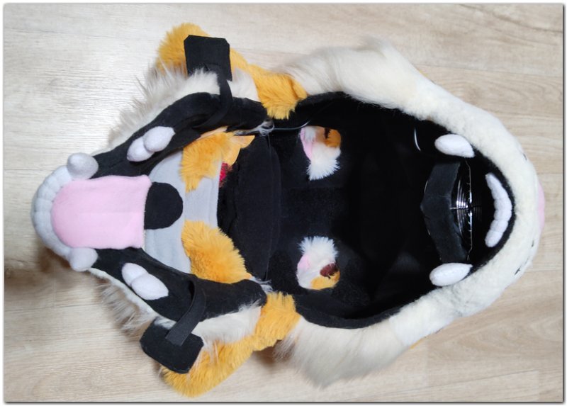 Mask of fursuit in the open position #Leopard fursuit_project-fursuit #furr_club #fursuit