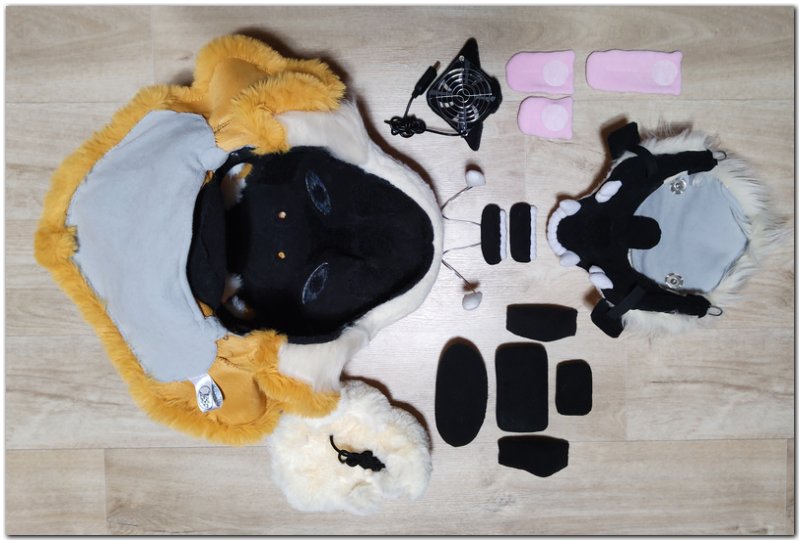Mask of fursuit completely disassembled #Leopard fursuit_project-fursuit #furr_club #fursuit
