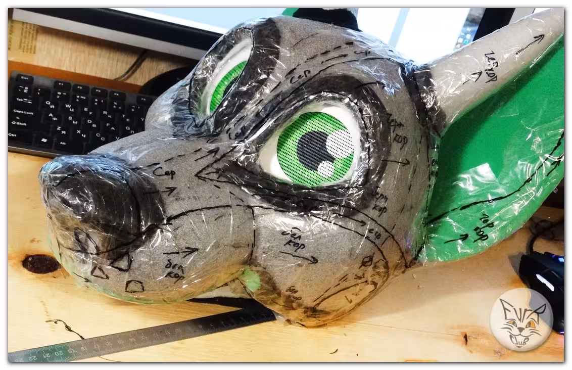 Pasting the head with fur – photo 2