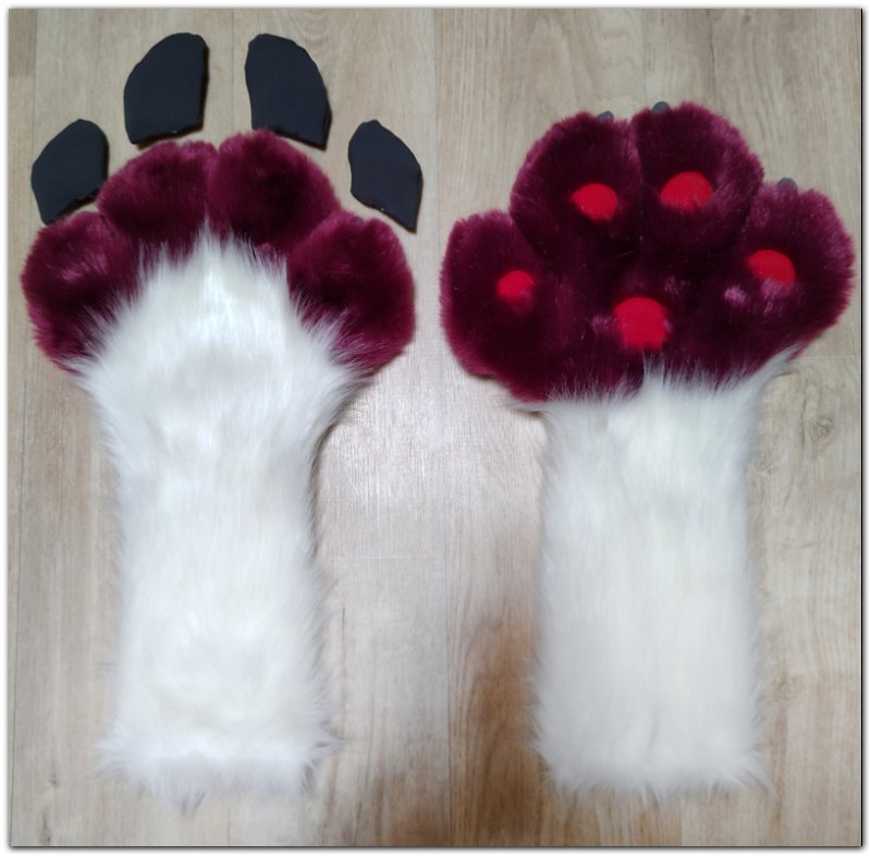 Paws design of Cherry Hare fursuit fursuit #furr_club #fursuit #Paws