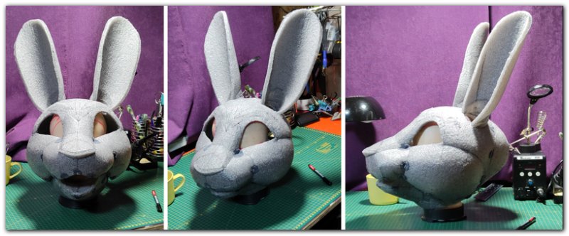 Headbase for fursuit project Hare 2022 #furr_club #fursuit
