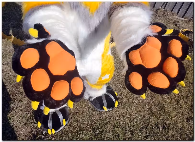 Paws design of Dog fursuit #furr_club #fursuit #Paws