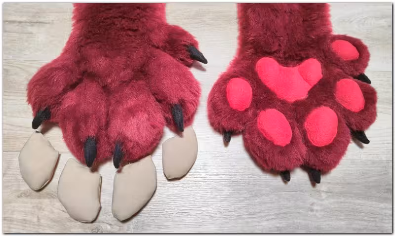 Paws design of Fox fursuit #furr_club #fursuit #Paws