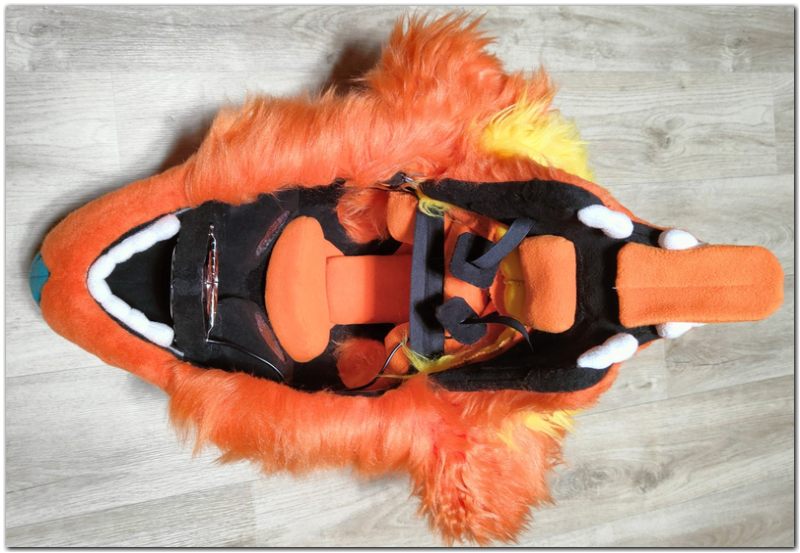Mask of fursuit in the open position #Fox fursuit_project-fursuit #furr_club #fursuit