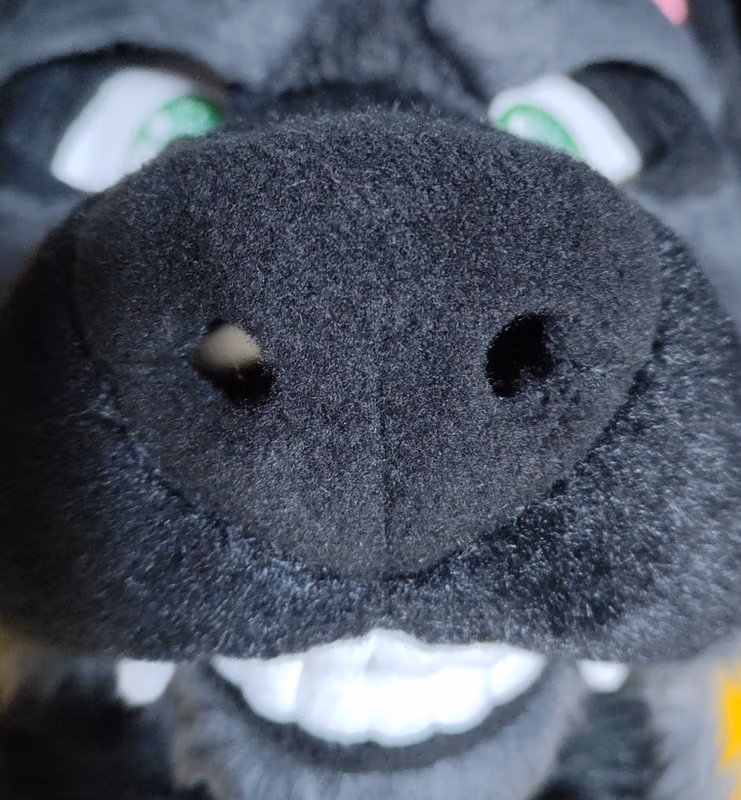 Photo of the production of the fursuit's head and its parts.