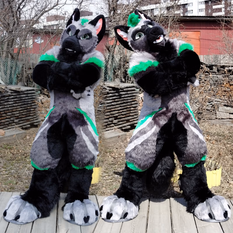 Photo gallery of the fox fursuit named Booker Fox
