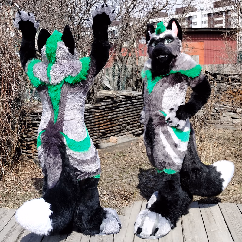 Photo gallery of the fox fursuit named Booker Fox