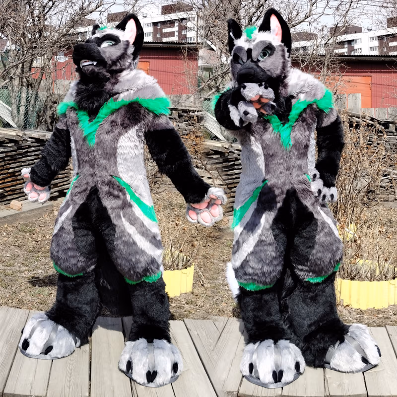 Photo gallery of the fox fursuit named Booker Fox