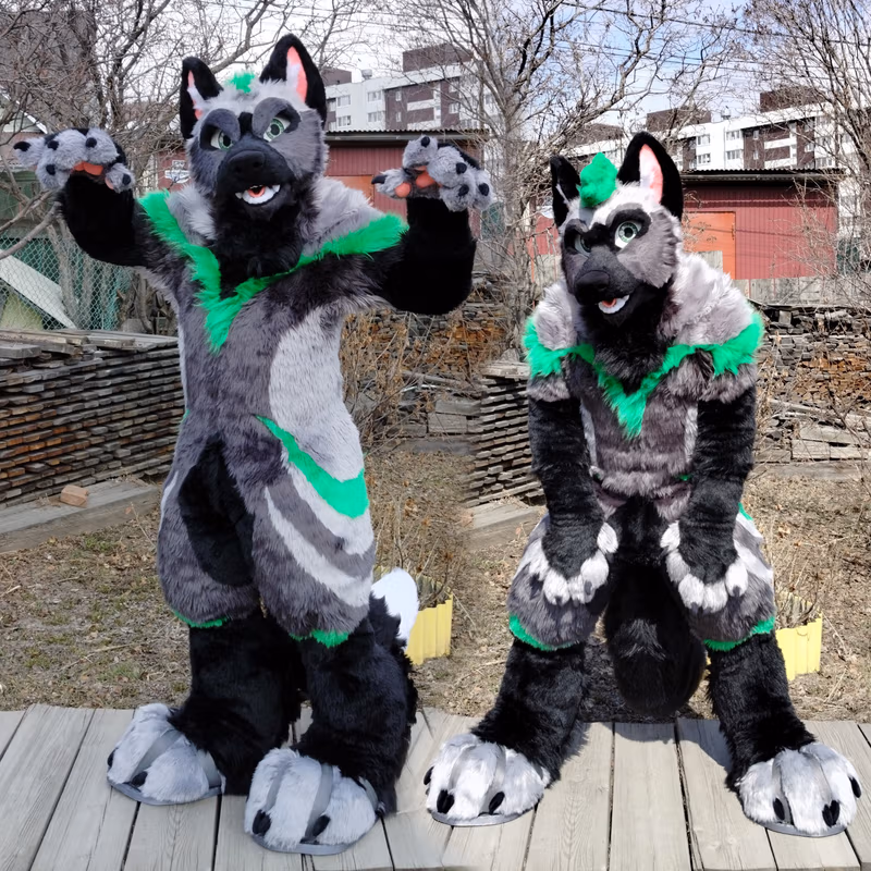 Photo gallery of the fox fursuit named Booker Fox